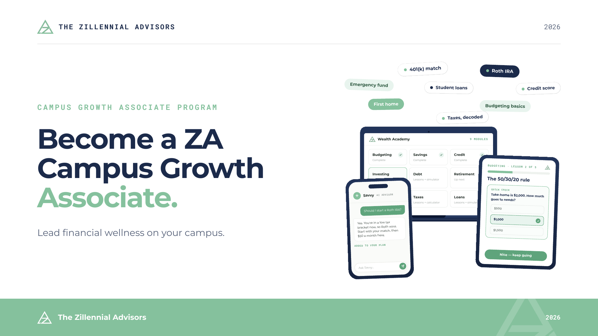 Campus Growth Associate Program one-pager